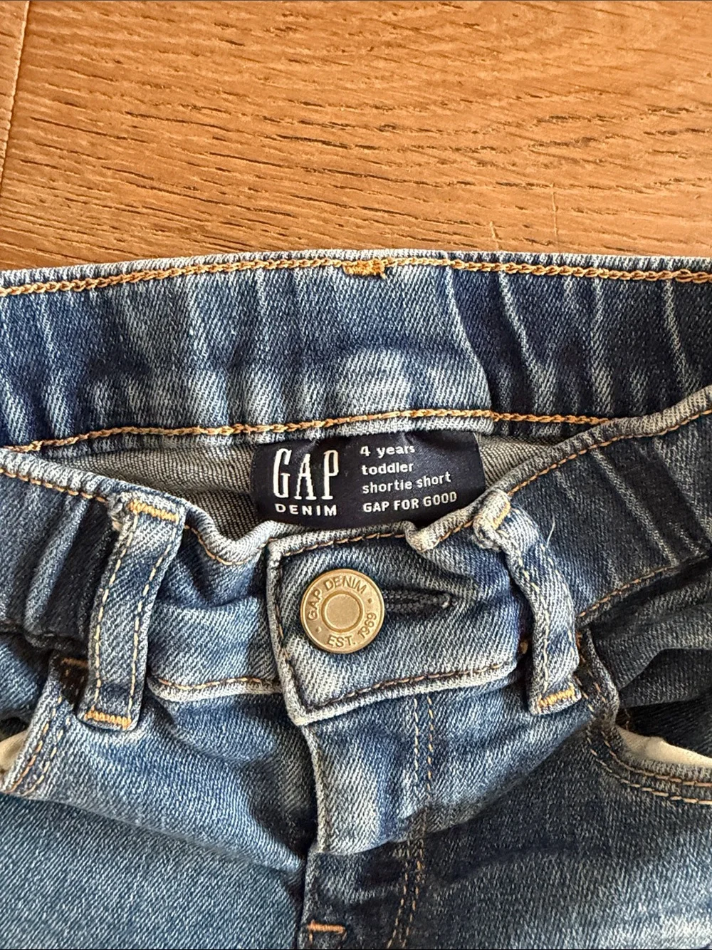 ⚡️ GAP Toddler Denim Shorts with Heart Cutout - Blue